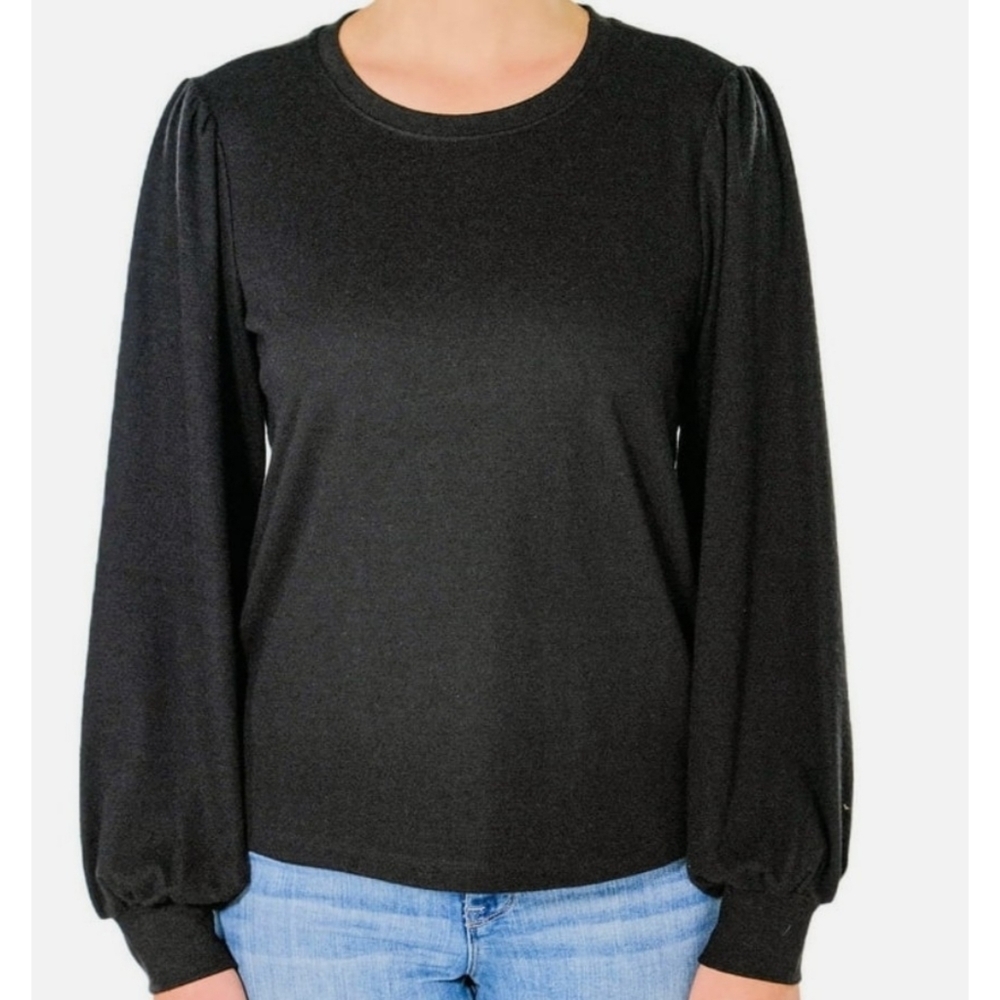 Social Standard By Sanctuary Julia Brushed Knit Top Black Size L
